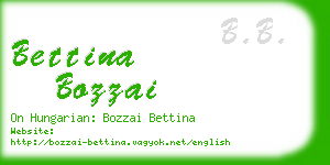 bettina bozzai business card